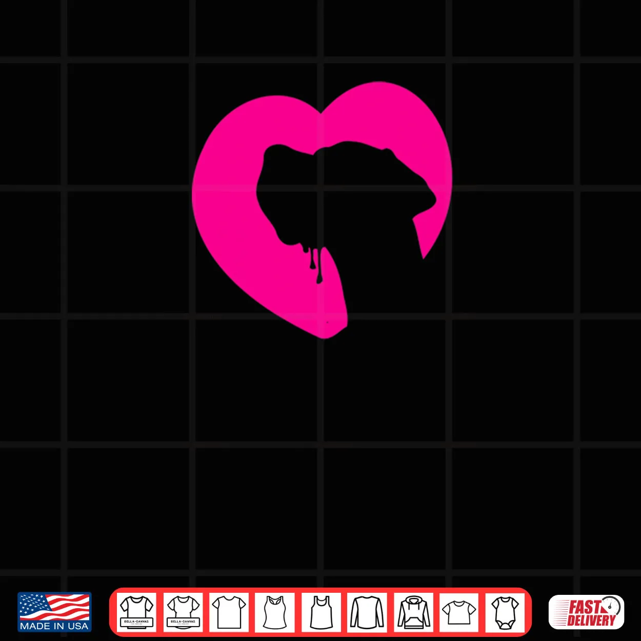 Greatdanedog Profile Heart Pink Shirt Greatdanedog Profile Heart Pink Shirt