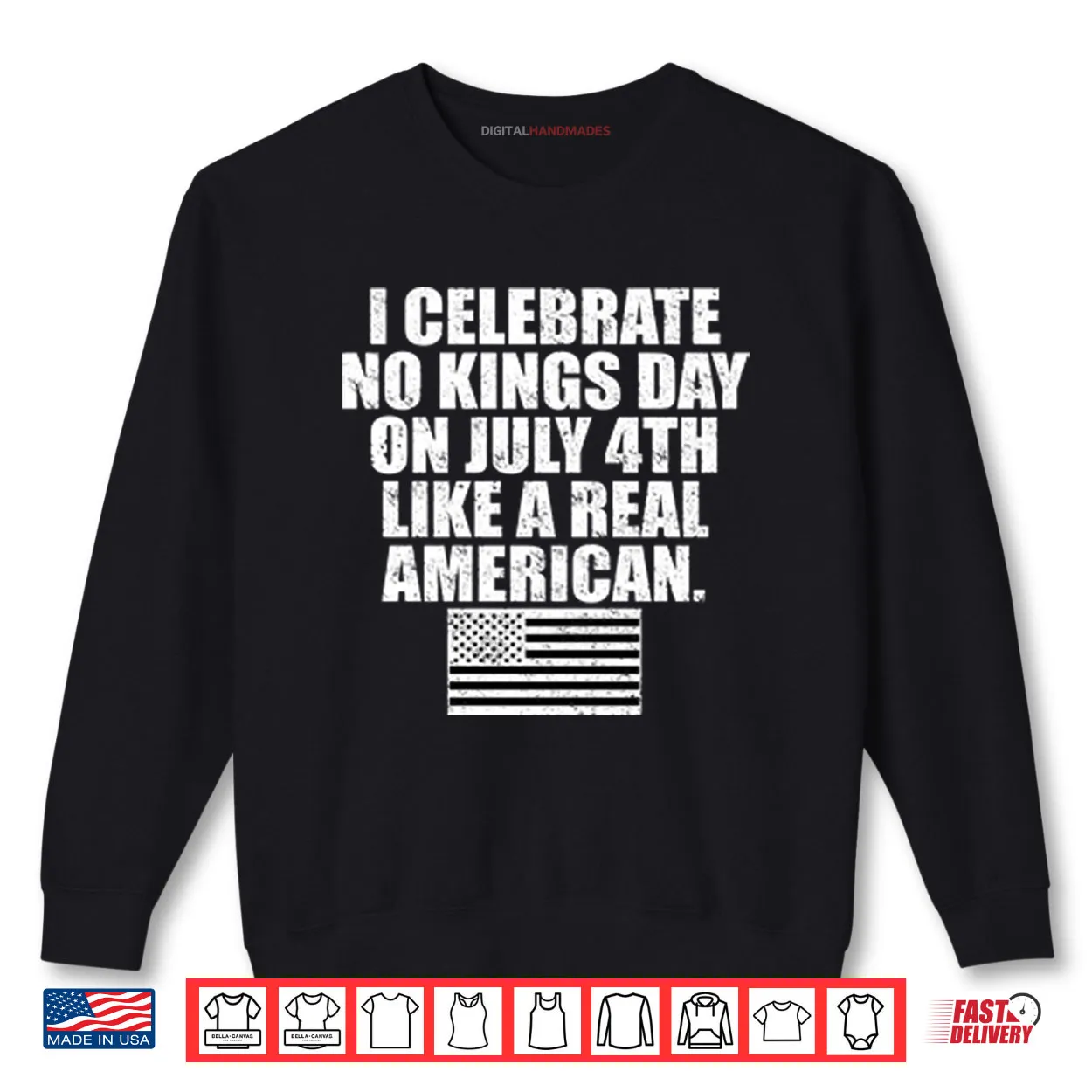 I Celebrate No Kings Day On July 4th Like A Real American Shirt I Celebrate No Kings Day On July 4th Like A Real American Shirt