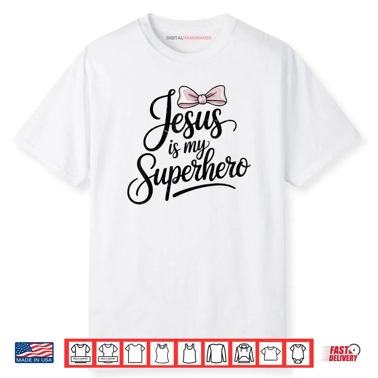 Girls Jesus is My Superhero Christian Shirt Girls Jesus is My Superhero Christian Shirt