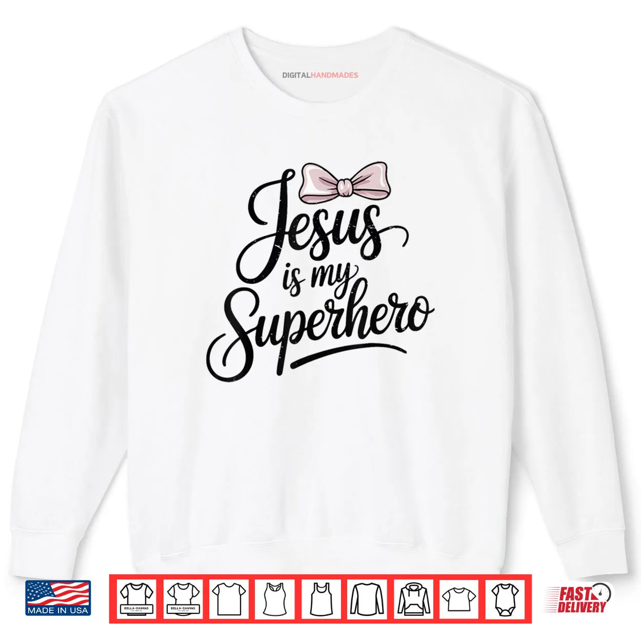 Girls Jesus is My Superhero Christian Shirt Girls Jesus is My Superhero Christian Shirt