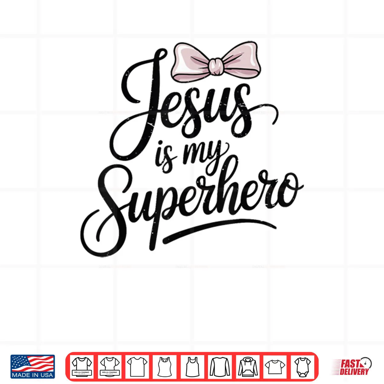 Girls Jesus is My Superhero Christian Shirt Girls Jesus is My Superhero Christian Shirt