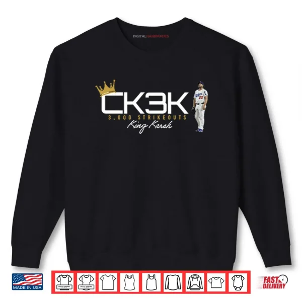 Sweatshirt Clayton Kershaw 3000 Strikeout Shirt