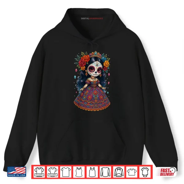 Flower Woman Day Of The Dead Dia De Los Muertos Catrina Shirt 2 Hoodie Flower Woman Day Of The Dead Dia De Los Muertos Catrina Shirt