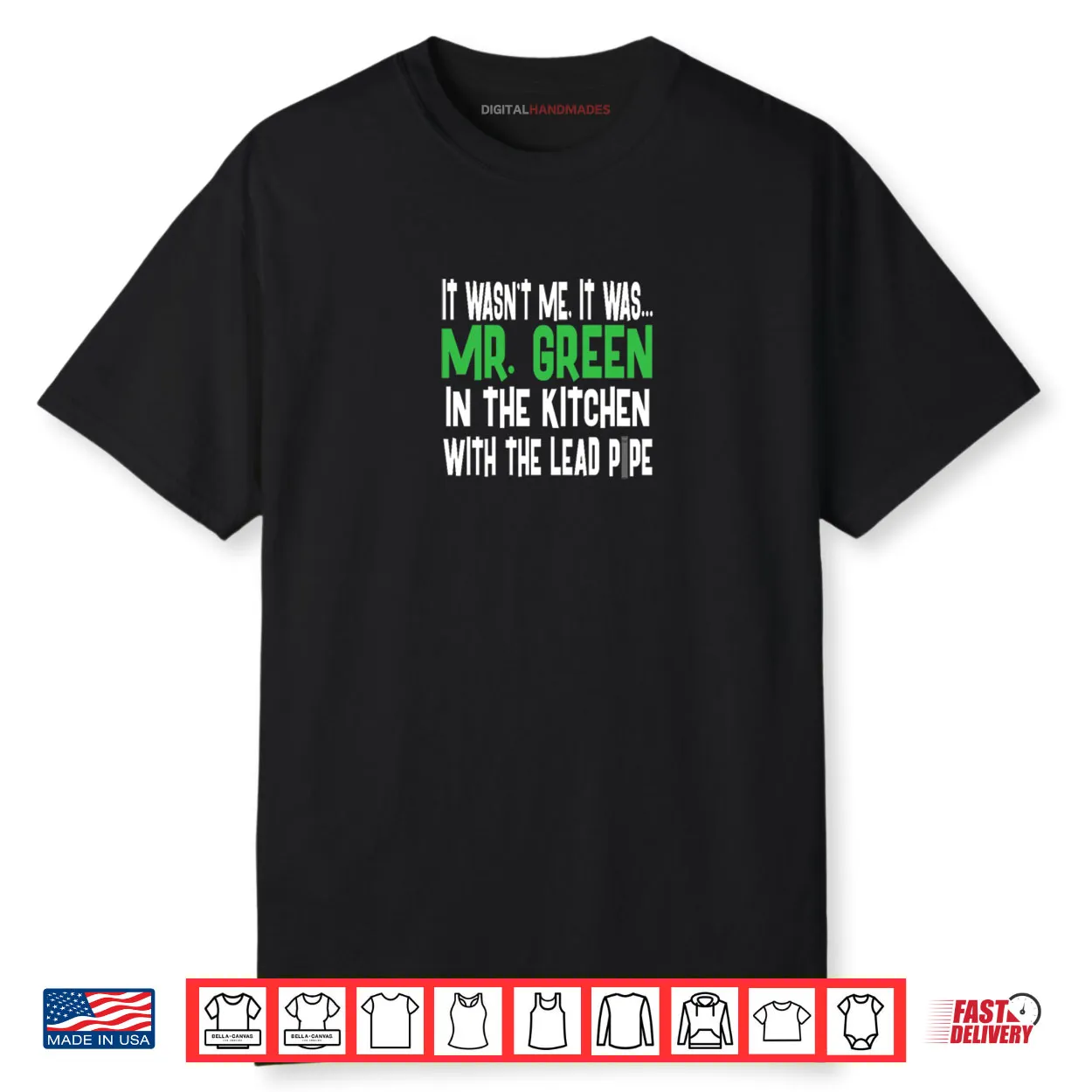 Mr Green Kitchen Lead Pipe Clue Shirt Mr Green Kitchen Lead Pipe Clue Shirt