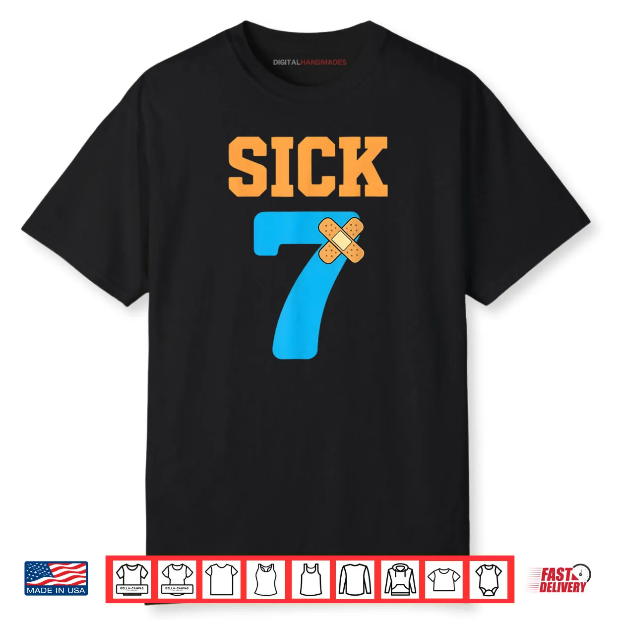 Sick Seven Meme Six Seven Sick 7 Funny Bandage Shirt Sick Seven Meme Six Seven Sick 7 Funny Bandage Shirt
