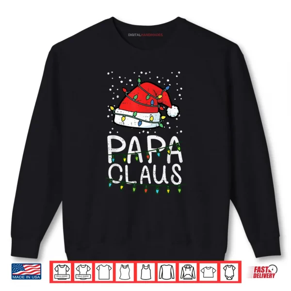Sweatshirt Christmas Papa Claus Santa Hat Xmas Dad Family Matching Shirt