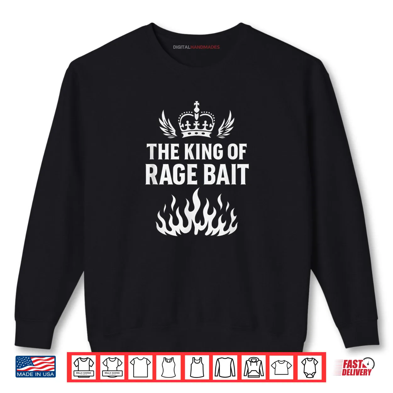 King of Rage Bait Meme Joke Humor Quote Shirt King of Rage Bait Meme Joke Humor Quote Shirt