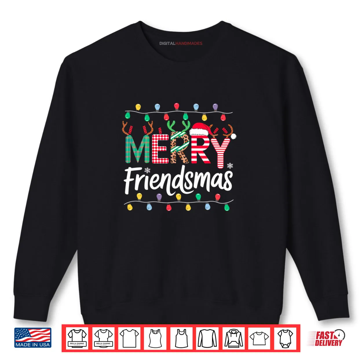 Merry Friendsmas Funny Christmas Friends Party Matching Shirt Merry Friendsmas Funny Christmas Friends Party Matching Shirt