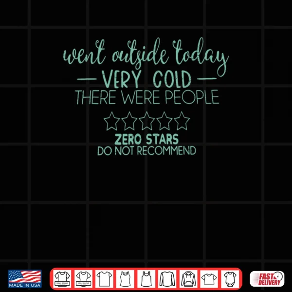 Went Outside Today Very Cold There were People Not Recommend Shirt 3 Design Went Outside Today Very Cold There were People Not Recommend Shirt