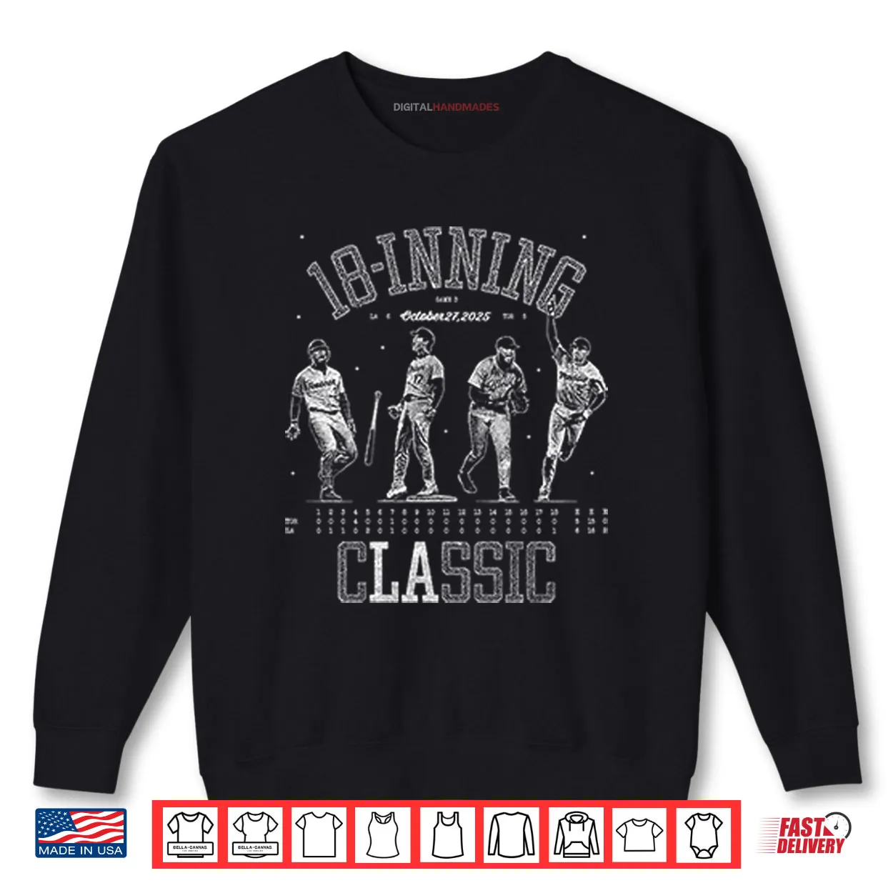 Los Angeles Dodgers 18 Inning Classic Shirt Los Angeles Dodgers 18 Inning Classic Shirt