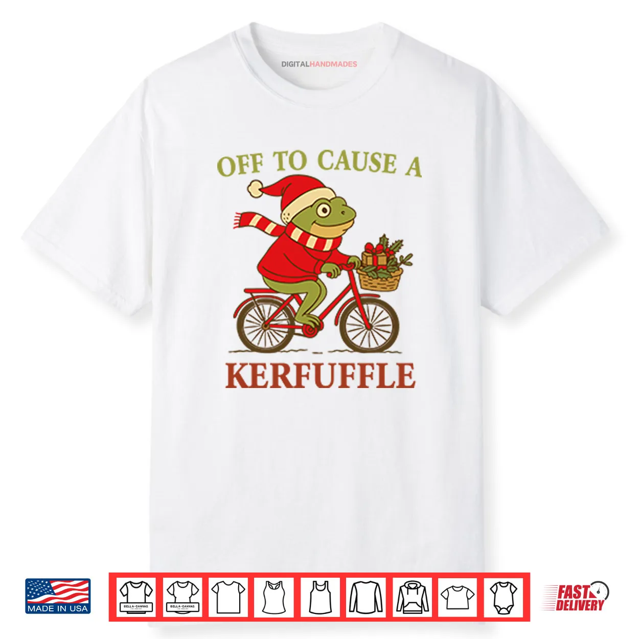 Off To Cause A Kerfuffle Frog Christmas Shirt Off To Cause A Kerfuffle Frog Christmas Shirt