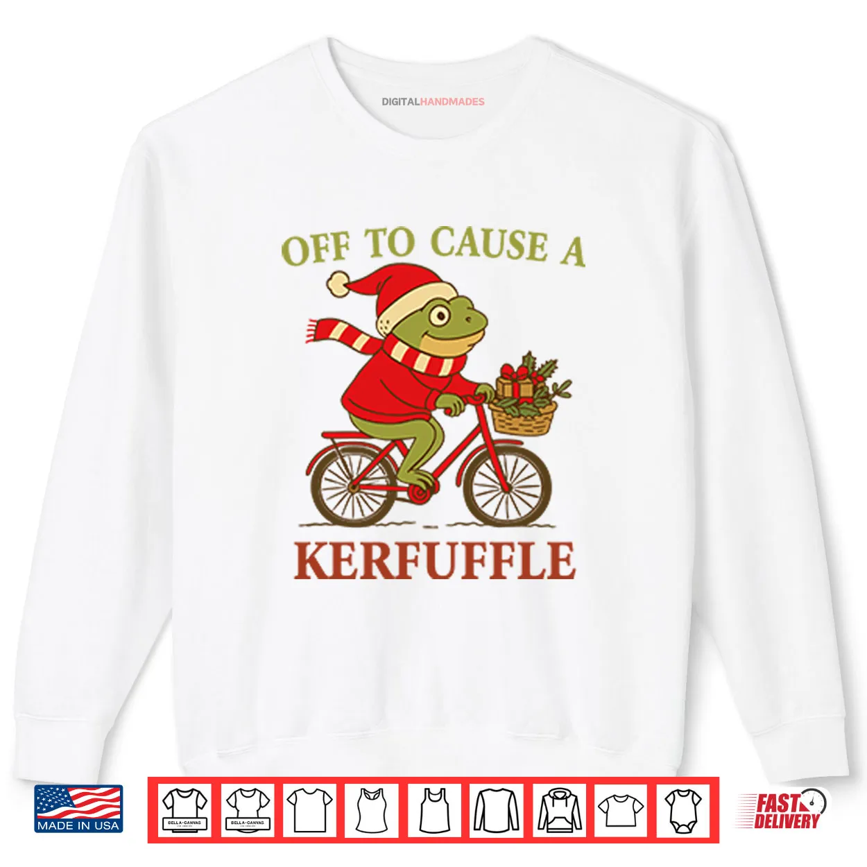 Off To Cause A Kerfuffle Frog Christmas Shirt Off To Cause A Kerfuffle Frog Christmas Shirt