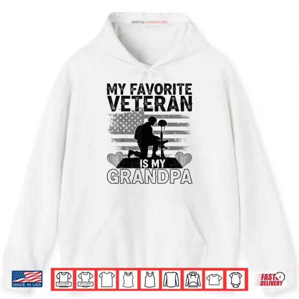 My Favorite Veteran is My Grandpa American Veterans Day Shirt 2 Hoodie My Favorite Veteran is My Grandpa American Veterans Day Shirt