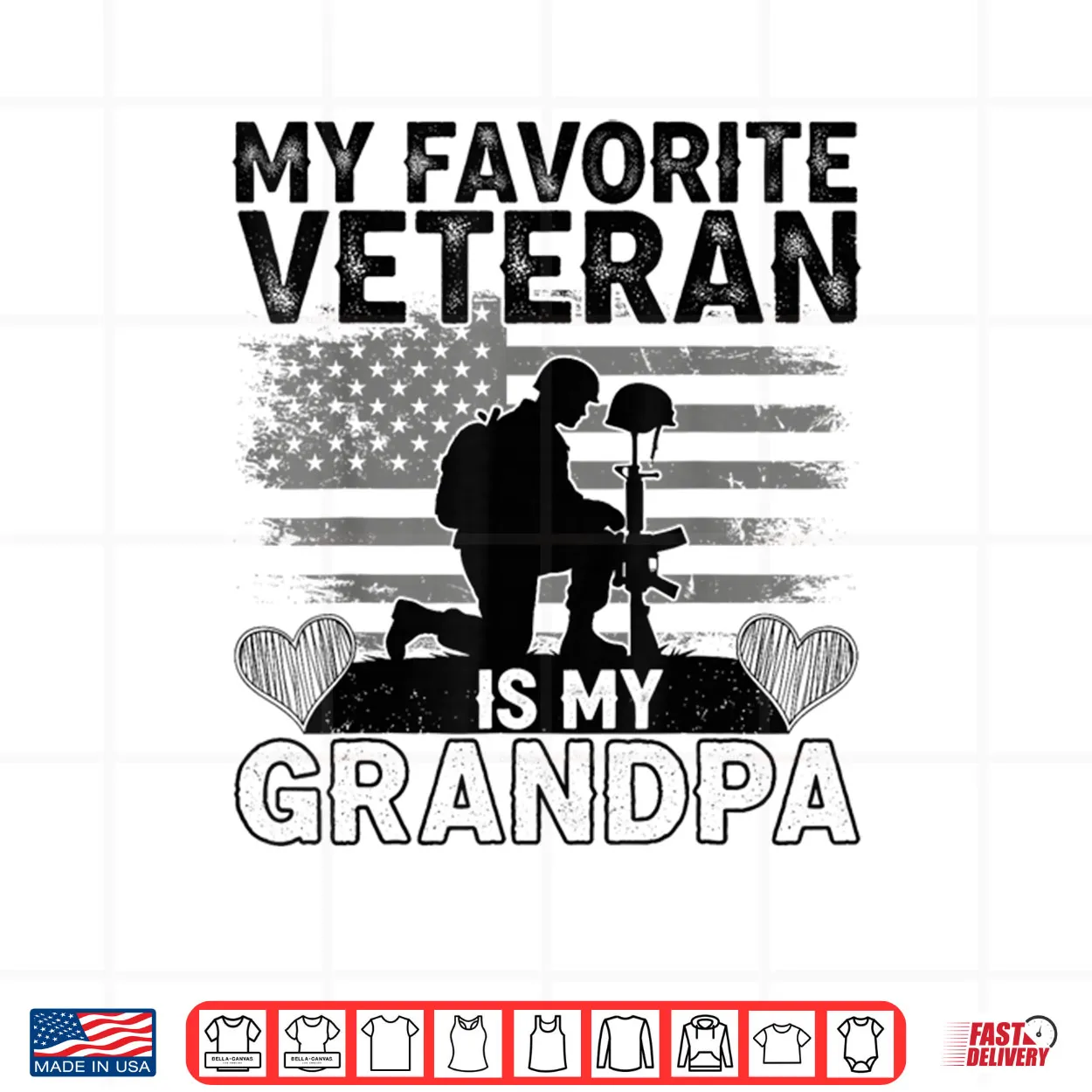 My Favorite Veteran is My Grandpa American Veterans Day Shirt My Favorite Veteran is My Grandpa American Veterans Day Shirt