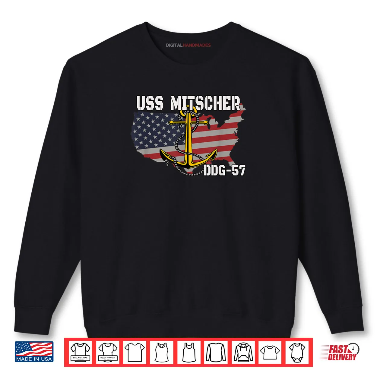 USS Mitscher DDG 57 Destroyer Veteran Day Father Grandpa Dad Shirt USS Mitscher DDG 57 Destroyer Veteran Day Father Grandpa Dad Shirt