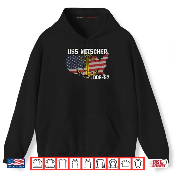 USS Mitscher DDG 57 Destroyer Veteran Day Father Grandpa Dad Shirt 2 Hoodie USS Mitscher DDG 57 Destroyer Veteran Day Father Grandpa Dad Shirt