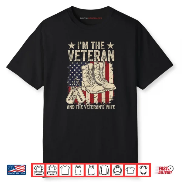 Veteran & Wife Proud American Veteran Wife Veterans Day Shirt Veteran & Wife Proud American Veteran Wife Veterans Day Shirt