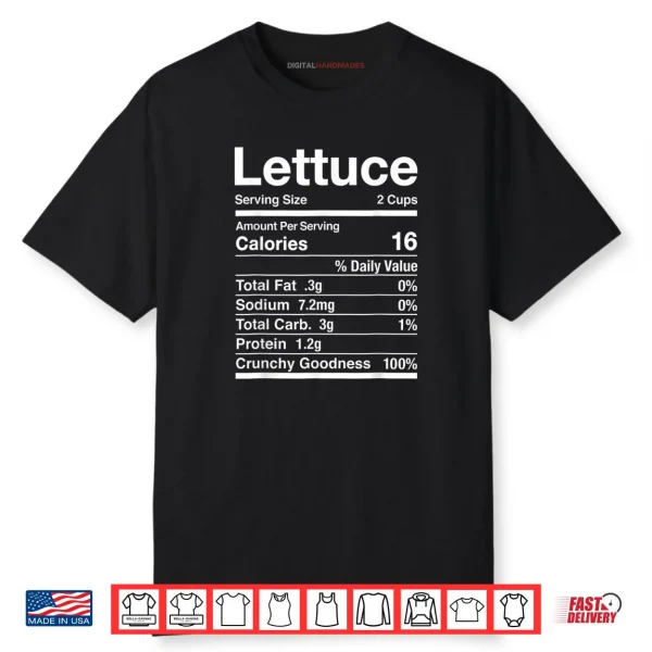 Lettuce Costume Nutrition Facts Lettuce Shirt