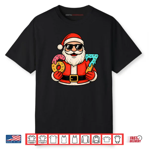 Santa 67 Ice Cream Drip Christmas Xmas Teens Shirt