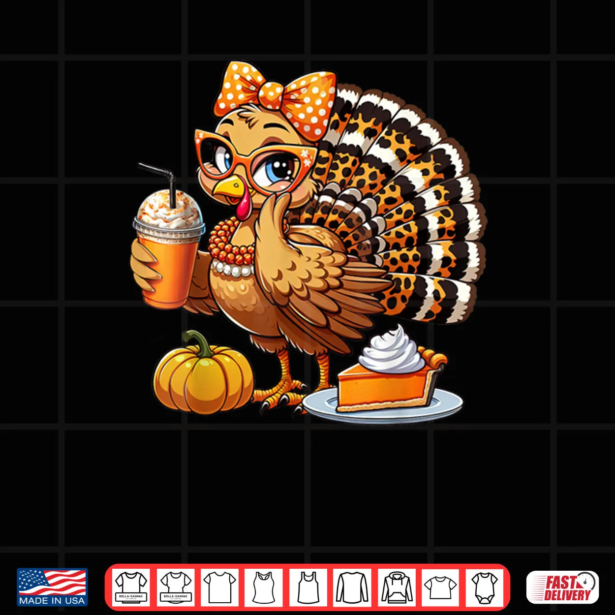 Cute Turkey Drinking Coffee Thanksgiving Turkey Day Shirt Cute Turkey Drinking Coffee Thanksgiving Turkey Day Shirt