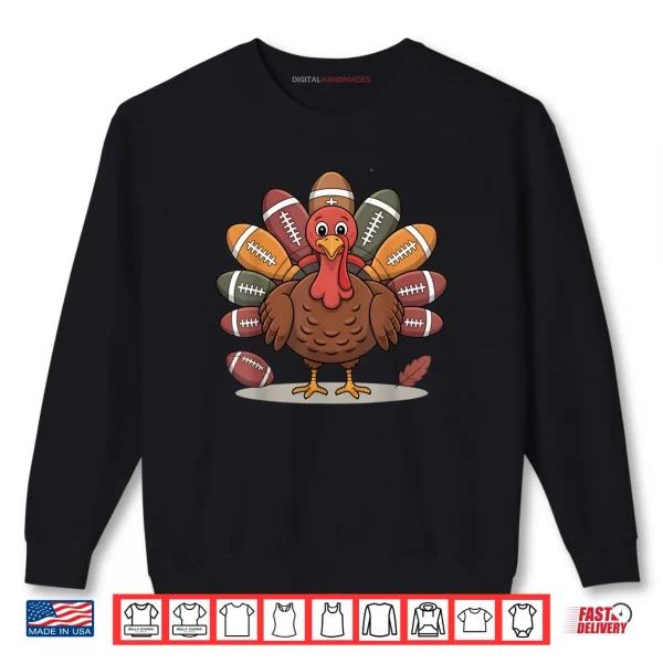 Thankful Football Turkey Thanksgiving Fall Shirt 1 Sweatshirt Thankful Football Turkey Thanksgiving Fall Shirt