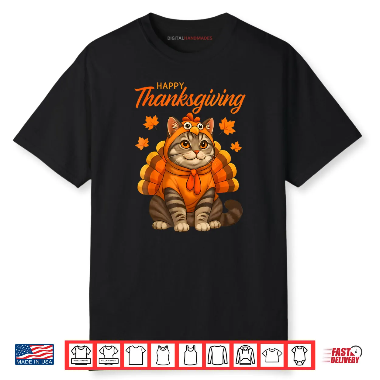 Happy Thanksgiving Cat Turkey Day Fall Shirt Happy Thanksgiving Cat Turkey Day Fall Shirt