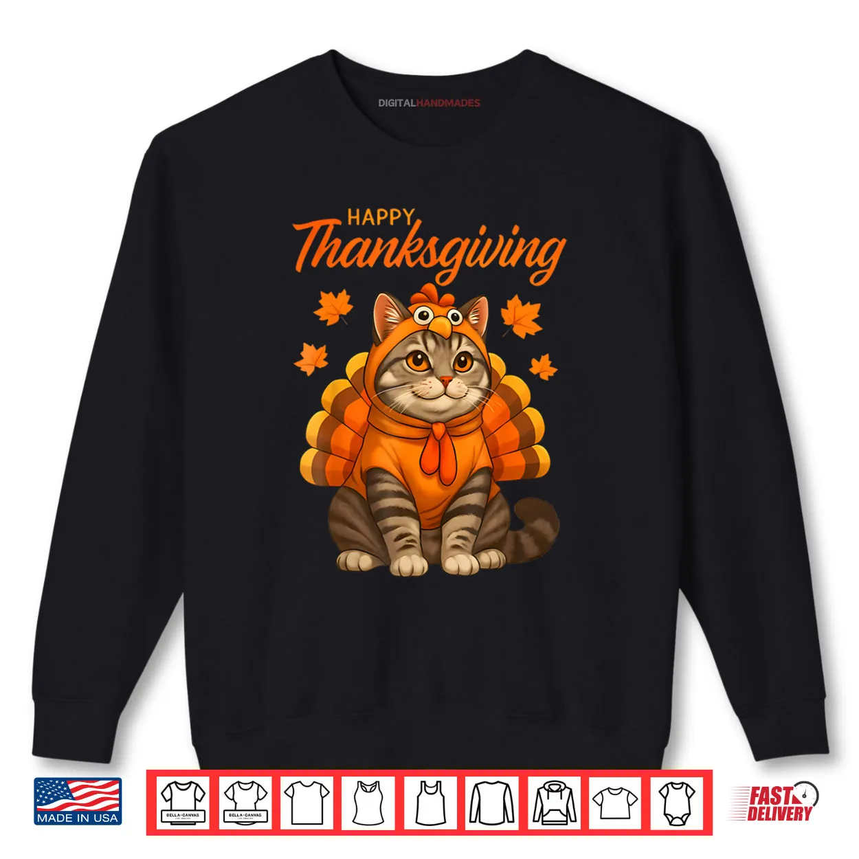 Happy Thanksgiving Cat Turkey Day Fall Shirt Happy Thanksgiving Cat Turkey Day Fall Shirt