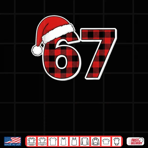 Design 67 Meme Funny Christmas Red Plaid Xmas Pajamas Slang Shirt