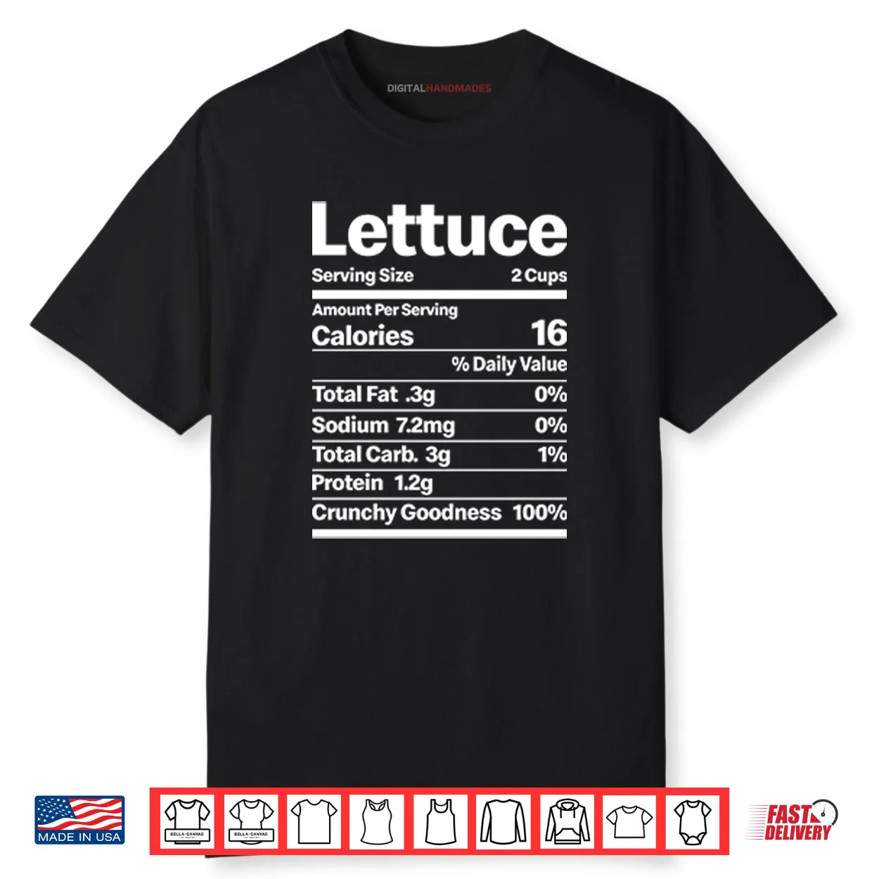 Lettuce Costume Nutrition Facts Shirt Lettuce Costume Nutrition Facts Shirt
