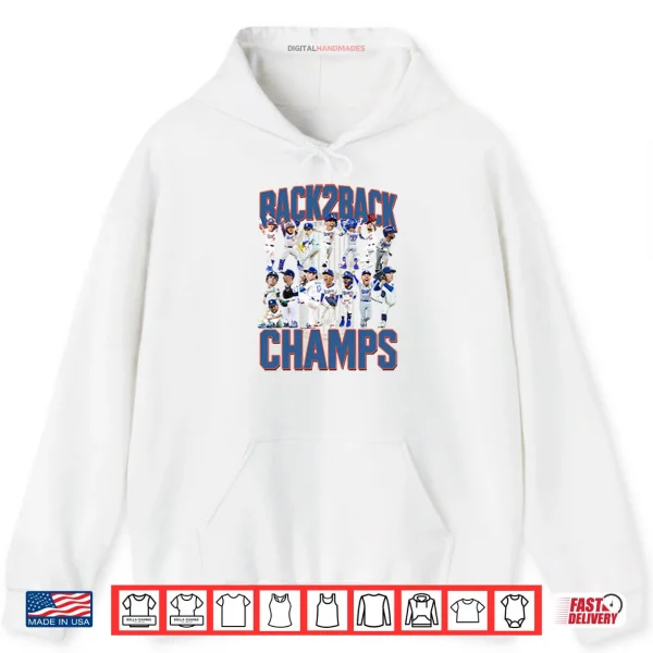 Los Angeles Dodgers Back2back Champs Shirt 2 Hoodie Los Angeles Dodgers Back2back Champs Shirt