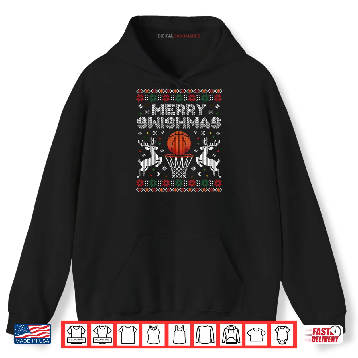 Basketball Christmas Ugly Sweater Merry Swishmas Shirt Basketball Christmas Ugly Sweater Merry Swishmas Shirt