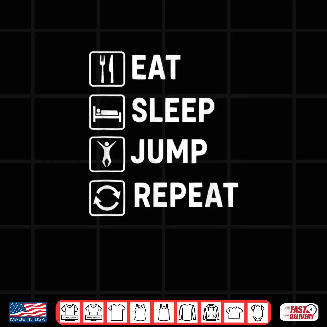 Eat Sleep Jump Repeat Shirt Eat Sleep Jump Repeat Shirt