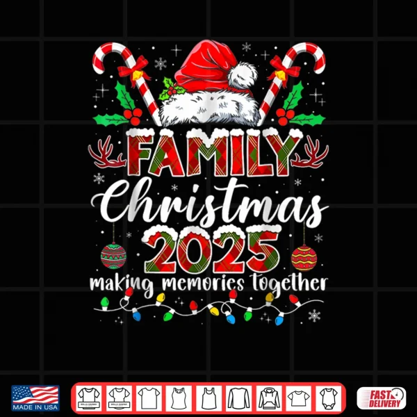 Family Christmas 2025 Matching Santa Tee Xmas Pajamas Pjs Shirt 4 Design Family Christmas 2025 Matching Santa Tee Xmas Pajamas Pjs Shirt