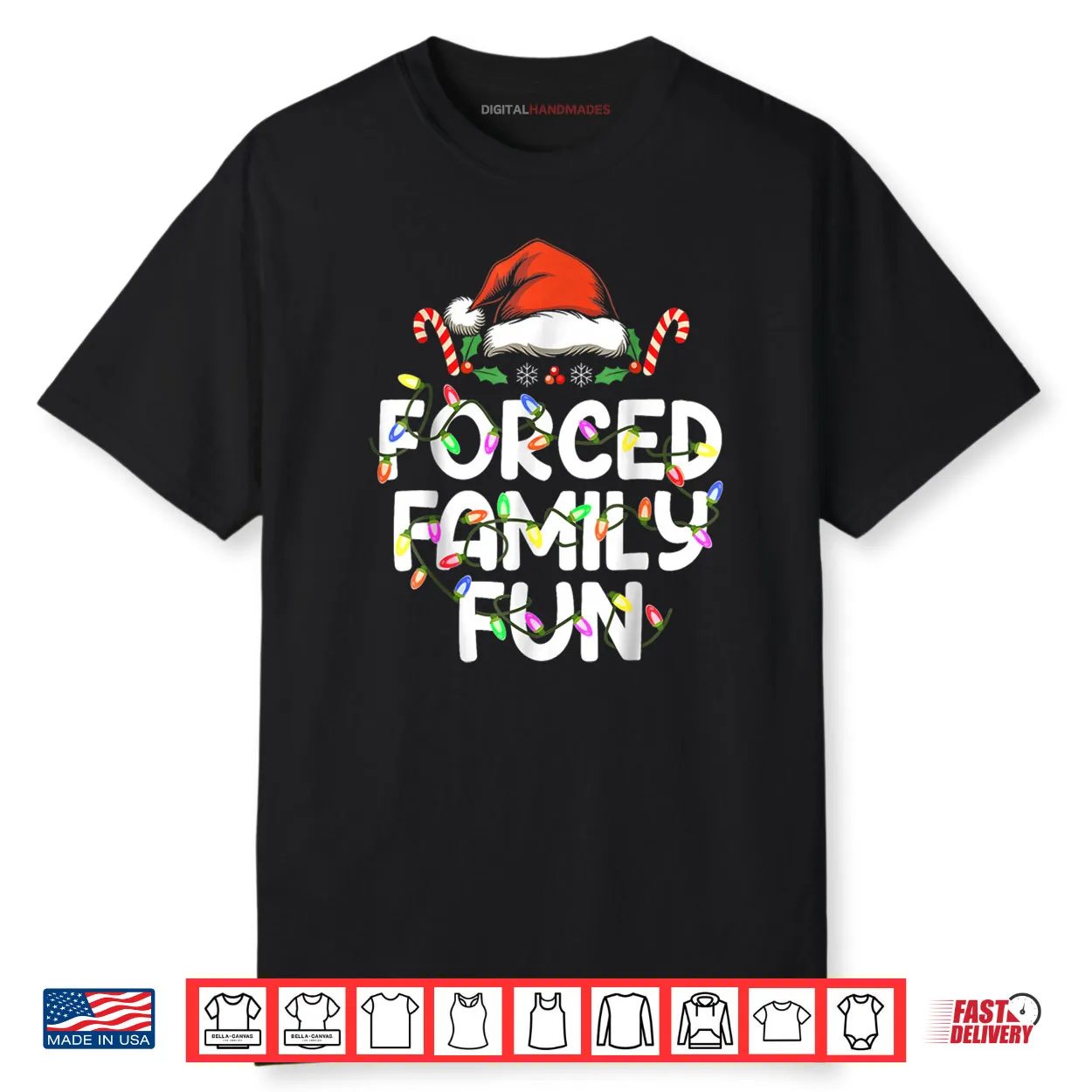Forced Family Fun Christmas Pajamas Funny Shirt Forced Family Fun Christmas Pajamas Funny Shirt