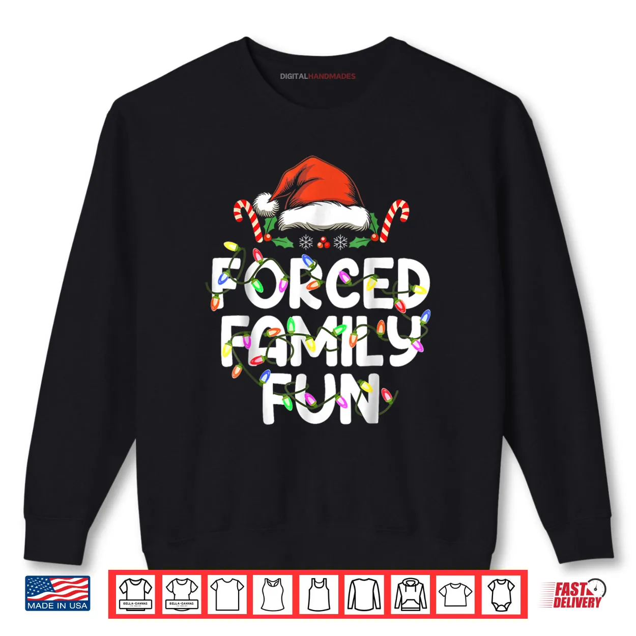 Forced Family Fun Christmas Pajamas Funny Shirt Forced Family Fun Christmas Pajamas Funny Shirt