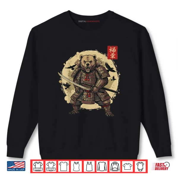 Samurai Bear Warrior Vintage Graphic Japanese Shirt 1 Sweatshirt Samurai Bear Warrior Vintage Graphic Japanese Shirt