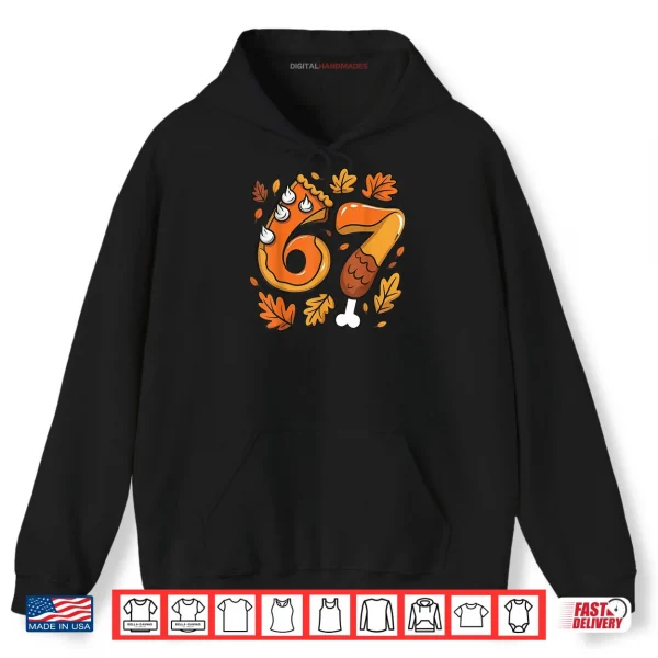 Thanksgiving Meme Six Seven Gen Alpha Slang Turkey Shirt 2 Hoodie Thanksgiving Meme Six Seven Gen Alpha Slang Turkey Shirt