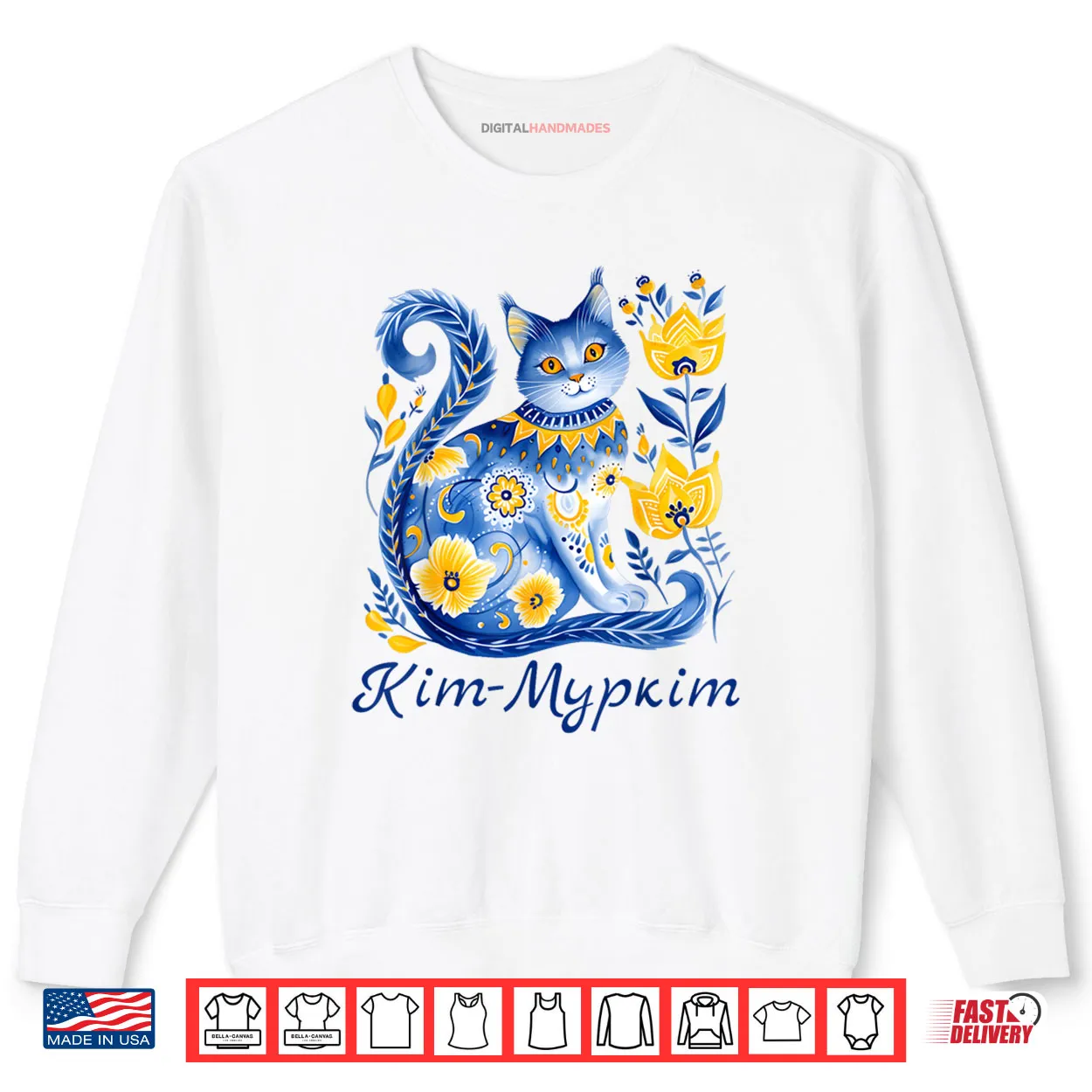 Ukraine Cat Cute Floral Ukrainian Flag Vyshyvanka Style Shirt Ukraine Cat Cute Floral Ukrainian Flag Vyshyvanka Style Shirt