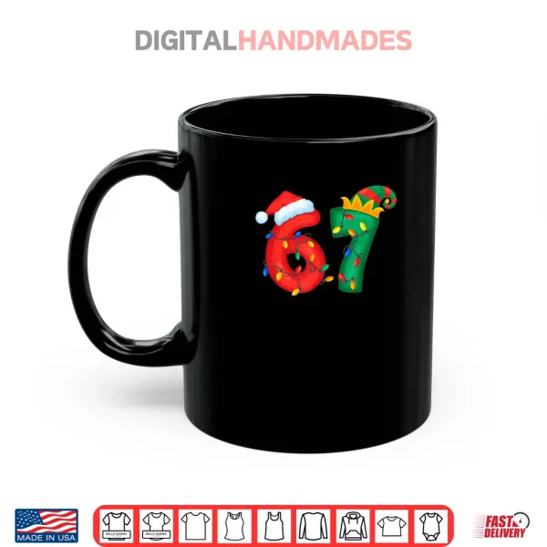 67 Meme Six Seven Funny Xmas Lights Pajamas Shirt 3 Mug 67 Meme Six Seven Funny Xmas Lights Pajamas Shirt