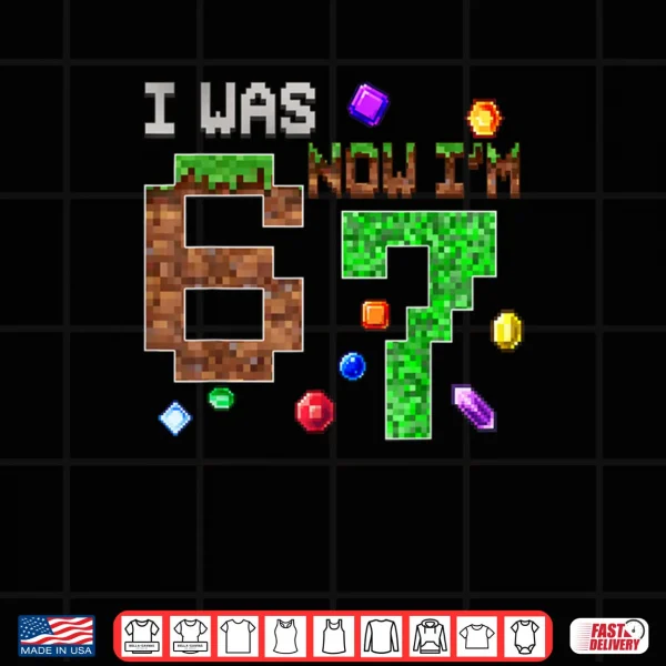 Retro I was 6 Now I'm 7 Birthday Gift Cute Shirt 4 Design Retro I was 6 Now Im 7 Birthday Gift Cute Shirt