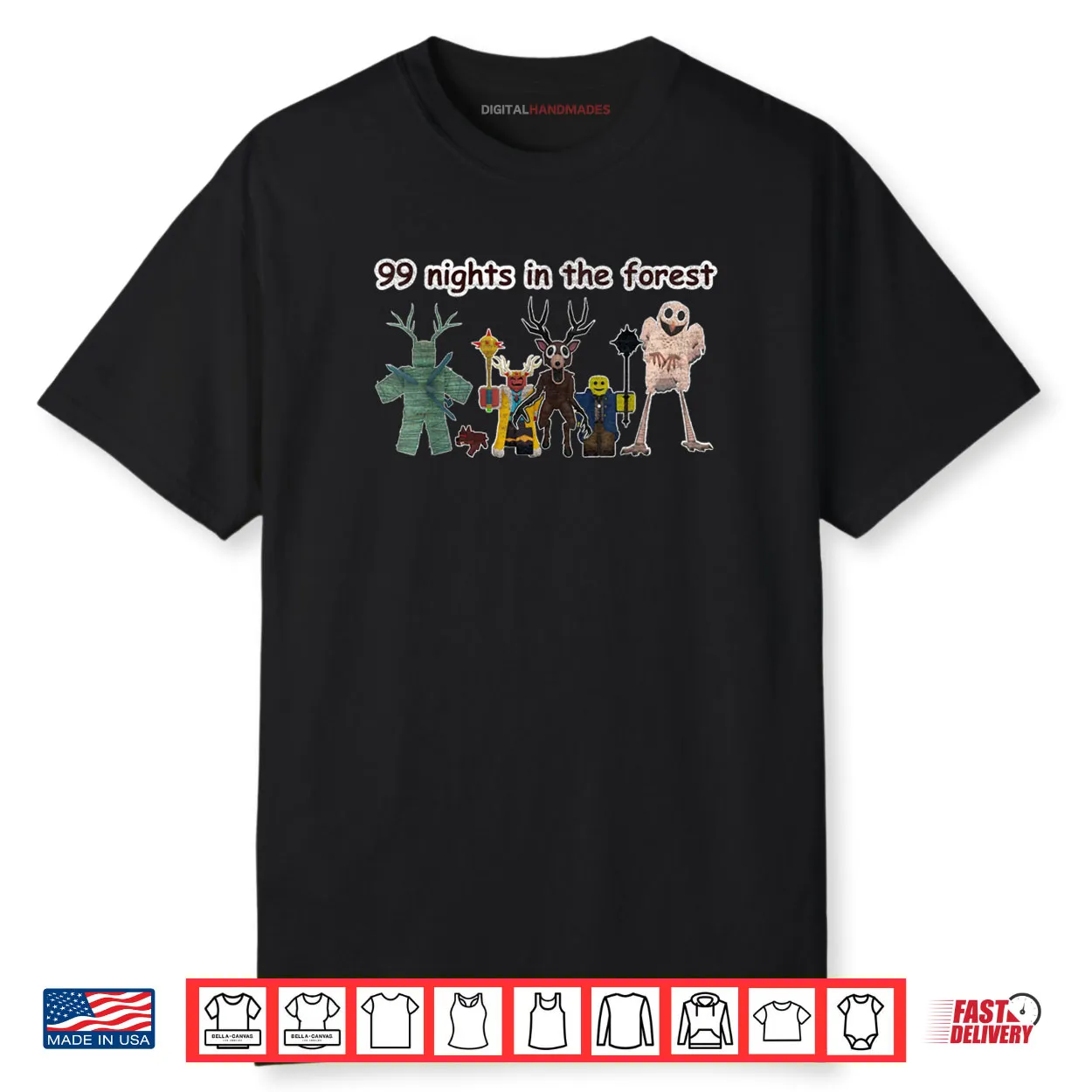 Scary 99 Nights Deer Gamer in The Forest Shirt Scary 99 Nights Deer Gamer in The Forest Shirt