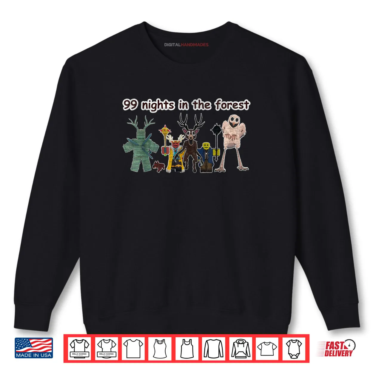 Scary 99 Nights Deer Gamer in The Forest Shirt Scary 99 Nights Deer Gamer in The Forest Shirt