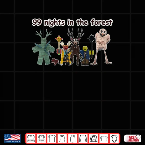 Scary 99 Nights Deer Gamer in The Forest Shirt 4 Design Scary 99 Nights Deer Gamer in The Forest Shirt