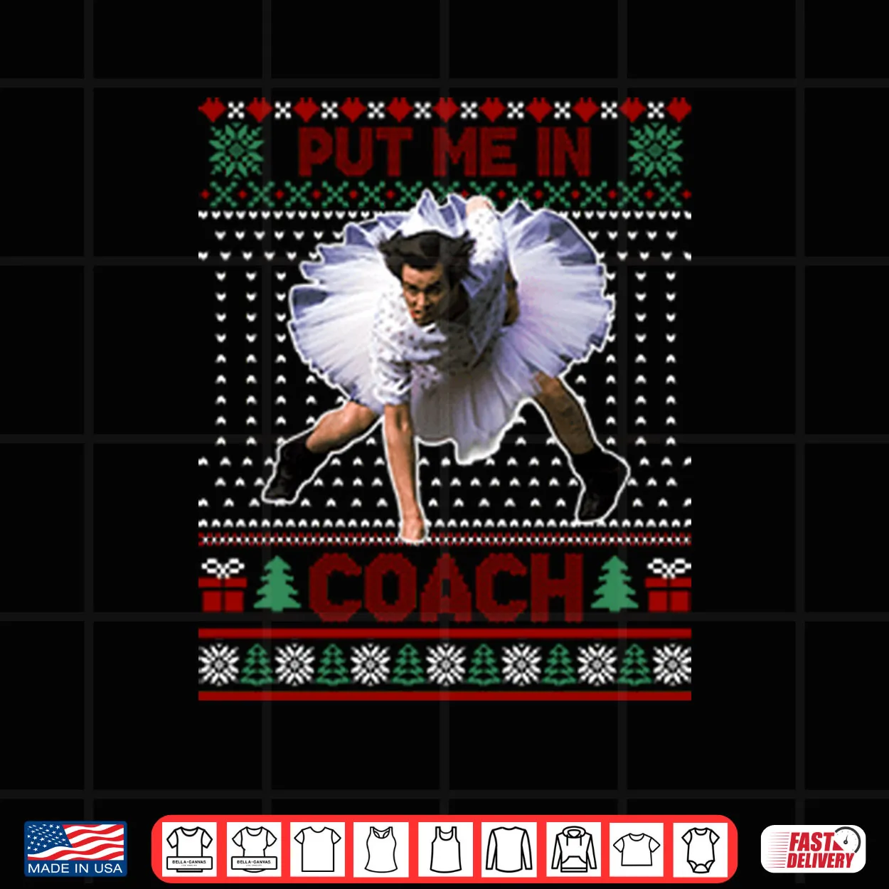 Ace Ventura Jim Carrey Put Me In Coach Christmas Shirt Ace Ventura Jim Carrey Put Me In Coach Christmas Shirt