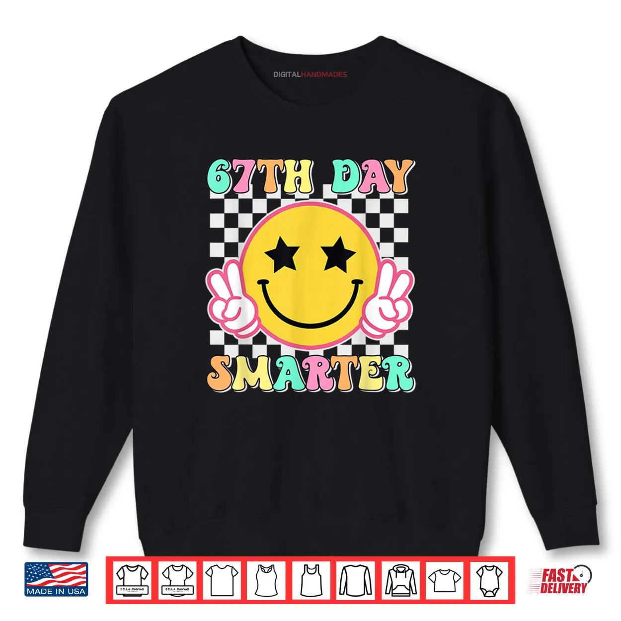 67th Day of School 67 Days Smarter Teacher Student Groovy Shirt.webp 67th Day of School 67 Days Smarter Teacher Student Groovy Shirt.webp
