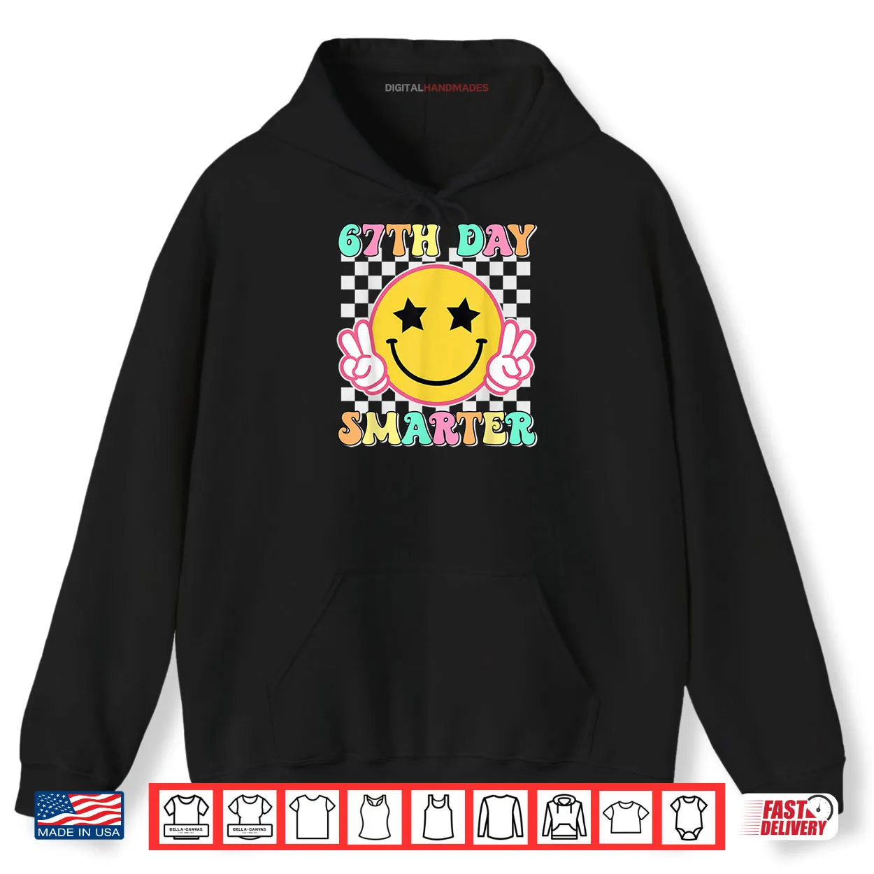 67th Day of School 67 Days Smarter Teacher Student Groovy Shirt.webp 67th Day of School 67 Days Smarter Teacher Student Groovy Shirt.webp