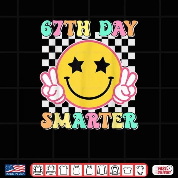 67th Day of School 67 Days Smarter Teacher Student Groovy Shirt.webp 3 Design 67th Day of School 67 Days Smarter Teacher Student Groovy Shirt