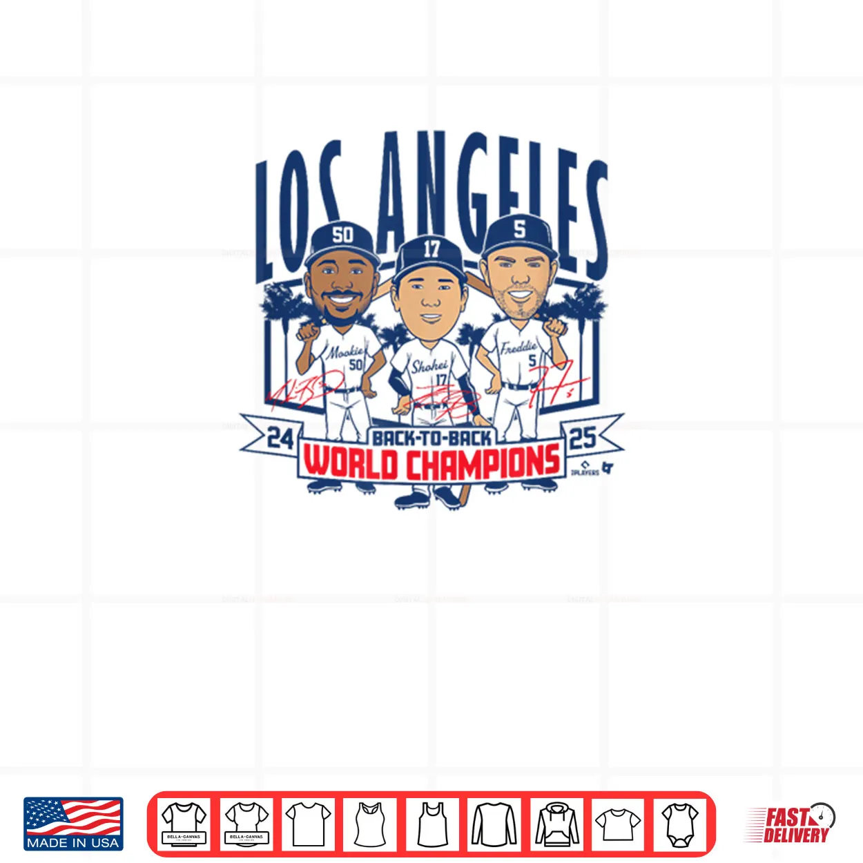 LA Baseball Back to Back World Champs Caricatures Shirt.webp LA Baseball Back to Back World Champs Caricatures Shirt.webp