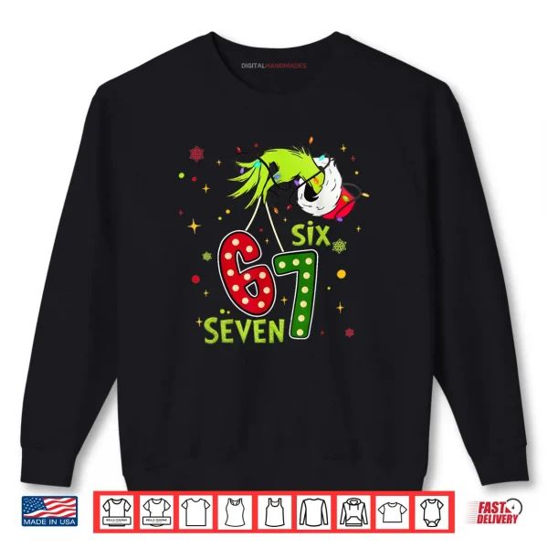 Sweatshirt Six Seven Christmas 6 7 Brainot Meme Xmas Hand Shirt