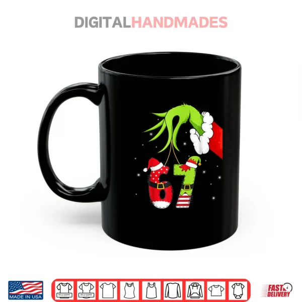 Mug Six Seven 67 Meme 6 7 Elf Santa Christmas Pajamas Kids T Shirt